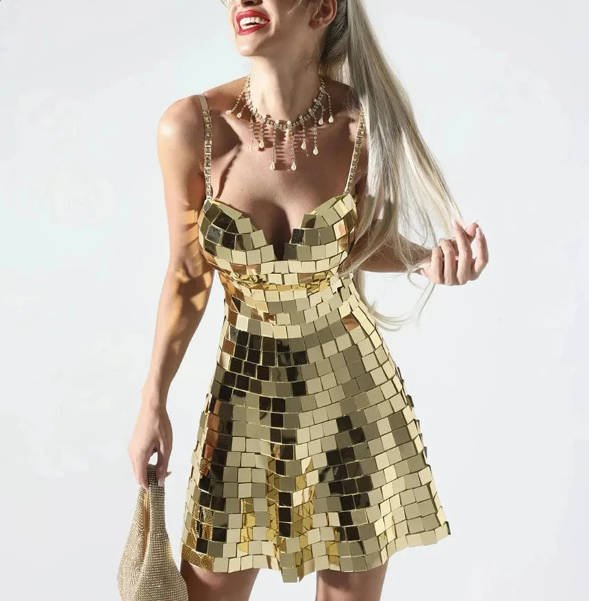 SVEA JOSEPHY Mirror Mini Dress