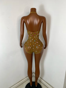 JINAN Rhinestone Bodysuit