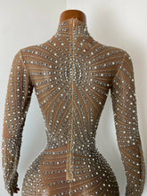 Load image into Gallery viewer, QING Rhinestone Fringe Mini Dress
