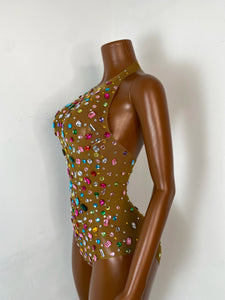 JINAN Rhinestone Bodysuit