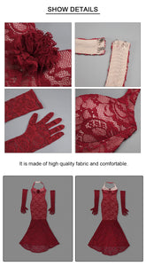 AILEEN LIPKIN Mermaid Dress w/ Gloves