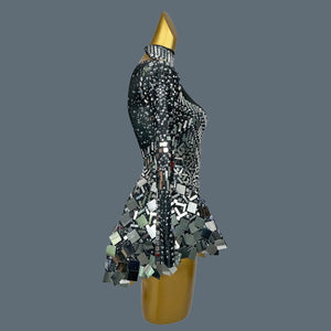 ORIGAN Black Mini Mirror Dress