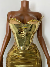 Load image into Gallery viewer, CHENGDU Metallic Corset Set

