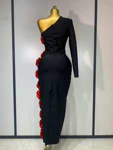 NANNING Single Sleeve Bandage Dress