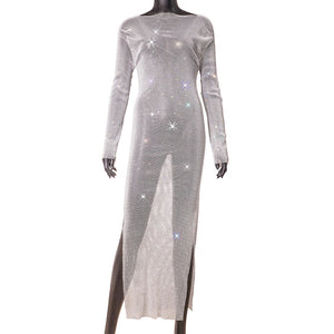 CATTLEGRET Mesh Crystal Dress