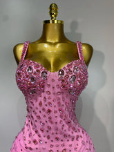 Load image into Gallery viewer, XIAMEN Pink Crystal Corset Gown
