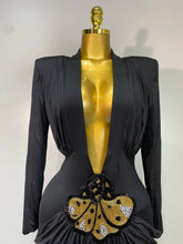 Load image into Gallery viewer, HEFEI Black Plunging Gown
