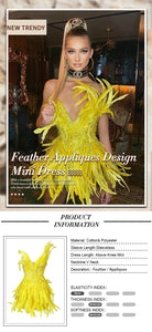 CECIL HIGGS Feather Mini Dress
