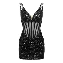 Load image into Gallery viewer, GUILLEMOT Beaded Mini Dress
