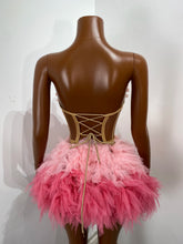 Load image into Gallery viewer, CHONGQUING Sequin Feather Mini Dress
