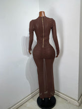 Load image into Gallery viewer, SUZHOU Mesh Ruched Bodycon Maxi
