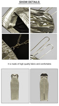 Load image into Gallery viewer, PENGUI Metallic Ankle Dress
