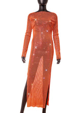 Load image into Gallery viewer, CATTLEGRET Mesh Crystal Dress
