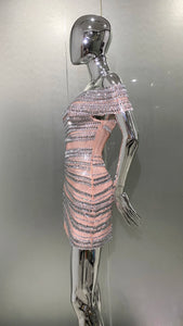 AJWAIN Crystal Mini Dress