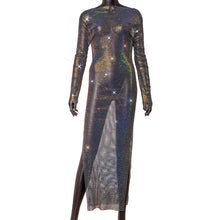 Load image into Gallery viewer, CATTLEGRET Mesh Crystal Dress
