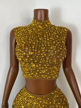 Load image into Gallery viewer, FOSHAN Hot Pink Sparkly Crop Top &amp; Mini Skirt
