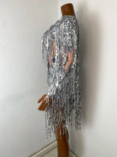Load image into Gallery viewer, SHANGHAI Silver Tassel Playsuit
