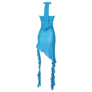 CHAFFINCH Mesh Ruffle Dress
