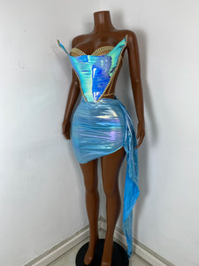 CHENGDU Metallic Corset Set
