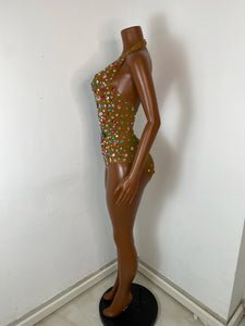 JINAN Rhinestone Bodysuit