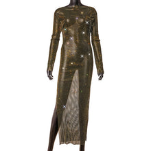 Load image into Gallery viewer, CATTLEGRET Mesh Crystal Dress
