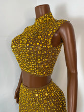 Load image into Gallery viewer, FOSHAN Hot Pink Sparkly Crop Top &amp; Mini Skirt
