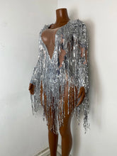 Load image into Gallery viewer, SHANGHAI Silver Tassel Playsuit
