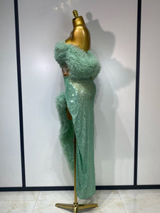 SHIJAZ Sparkly Sequins Two Piece Set