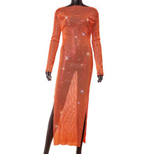 Load image into Gallery viewer, CATTLEGRET Mesh Crystal Dress
