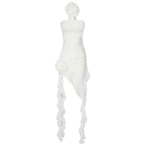 CHAFFINCH Mesh Ruffle Dress