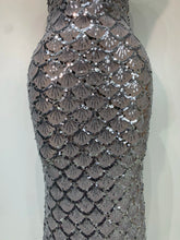 Load image into Gallery viewer, CHANIE Silver Mermaid Sequin Gown
