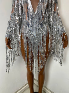 SHANGHAI Silver Tassel Playsuit