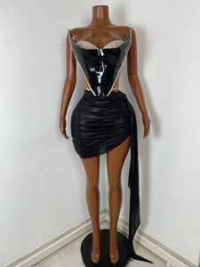 CHENGDU Metallic Corset Set