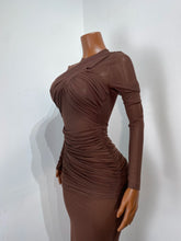 Load image into Gallery viewer, SUZHOU Mesh Ruched Bodycon Maxi
