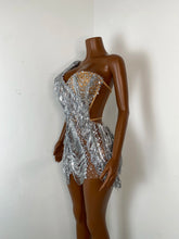 Load image into Gallery viewer, DONGGUAN Silver Fringe Rhinestone Mini
