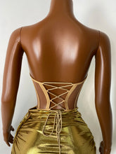 Load image into Gallery viewer, CHENGDU Metallic Corset Set
