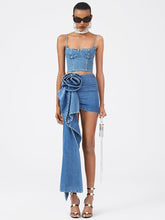 Load image into Gallery viewer, NIGHTJAR Denim Skirt Top Set
