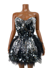 Load image into Gallery viewer, CHONGQUING Sequin Feather Mini Dress
