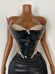 CHENGDU Metallic Corset Set