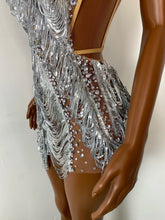 Load image into Gallery viewer, DONGGUAN Silver Fringe Rhinestone Mini
