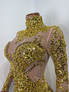 SHENZHEN Sequinned Mini Dress