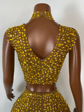 Load image into Gallery viewer, FOSHAN Hot Pink Sparkly Crop Top &amp; Mini Skirt
