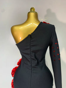 NANNING Single Sleeve Bandage Dress