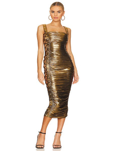 MAGGIE LAUBSER Drape Mid Dress