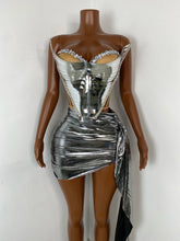 Load image into Gallery viewer, CHENGDU Metallic Corset Set
