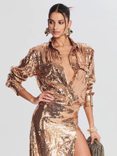 Load image into Gallery viewer, BALINESE Sequin Top Skirt Set
