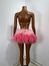 Load image into Gallery viewer, CHONGQUING Sequin Feather Mini Dress
