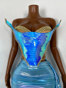 CHENGDU Metallic Corset Set