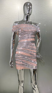 AJWAIN Crystal Mini Dress