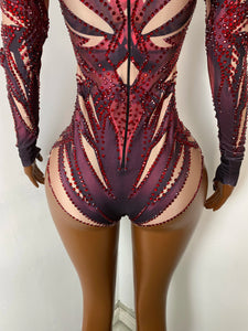 SHENYANG Rhinestone Bodysuit